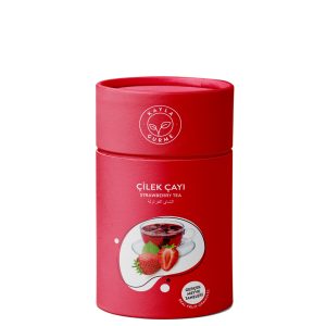 Kayla Gurme Aardbeienthee – Met Aardbeienkorrels – Kartonnen Cilinderdoos – 175 gr